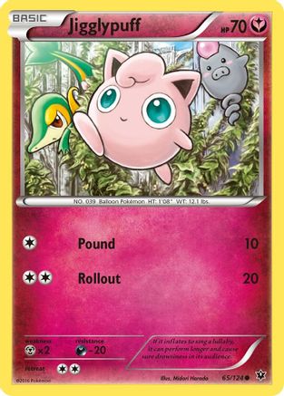 Jigglypuff 065/124 - XY  Fates Collide Reverse Holofoil - Common