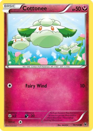 Cottonee 070/124 - XY  Fates Collide Reverse Holofoil - Common