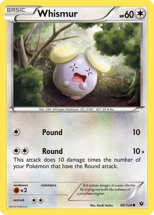 Whismur (80/124) - XY  Fates Collide Reverse Holofoil - Common