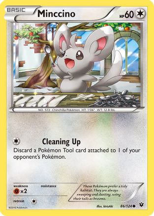 Minccino 86/124 - Fates Collide Reverse Holofoil