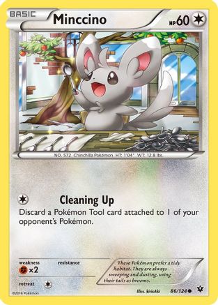 Minccino (86) 086/124 - XY  Fates Collide Reverse Holofoil - Common