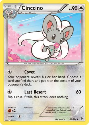 Cinccino (88) 088/124 - XY  Fates Collide Reverse Holofoil - Uncommon