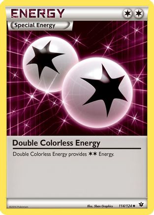 Double Colorless Energy 114/124 - XY  Fates Collide Reverse Holofoil - Uncommon