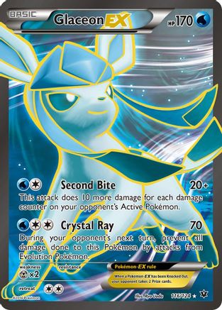 Glaceon EX (Full Art) 116/124 - XY  Fates Collide Holofoil - Ultra Rare