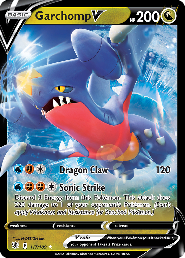 Garchomp V 117/189 - SWSH10 Astral Radiance Holofoil - Ultra Rare