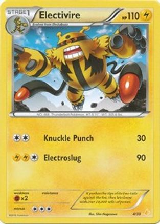 Electivire (4) 004 - XY Trainer Kit Pikachu Libre & Suicune Normal - Common