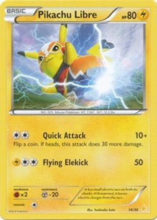 Pikachu Libre (14 - Non-Holo) 14 - XY Trainer Kit Pikachu Libre & Suicune