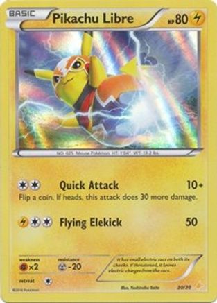 Pikachu Libre (30 - Holo) 30 - XY Trainer Kit Pikachu Libre & Suicune Holofoil