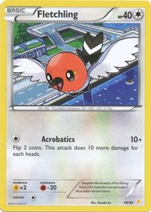 Fletchling 016 - XY Trainer Kit Pikachu Libre & Suicune Normal - Common