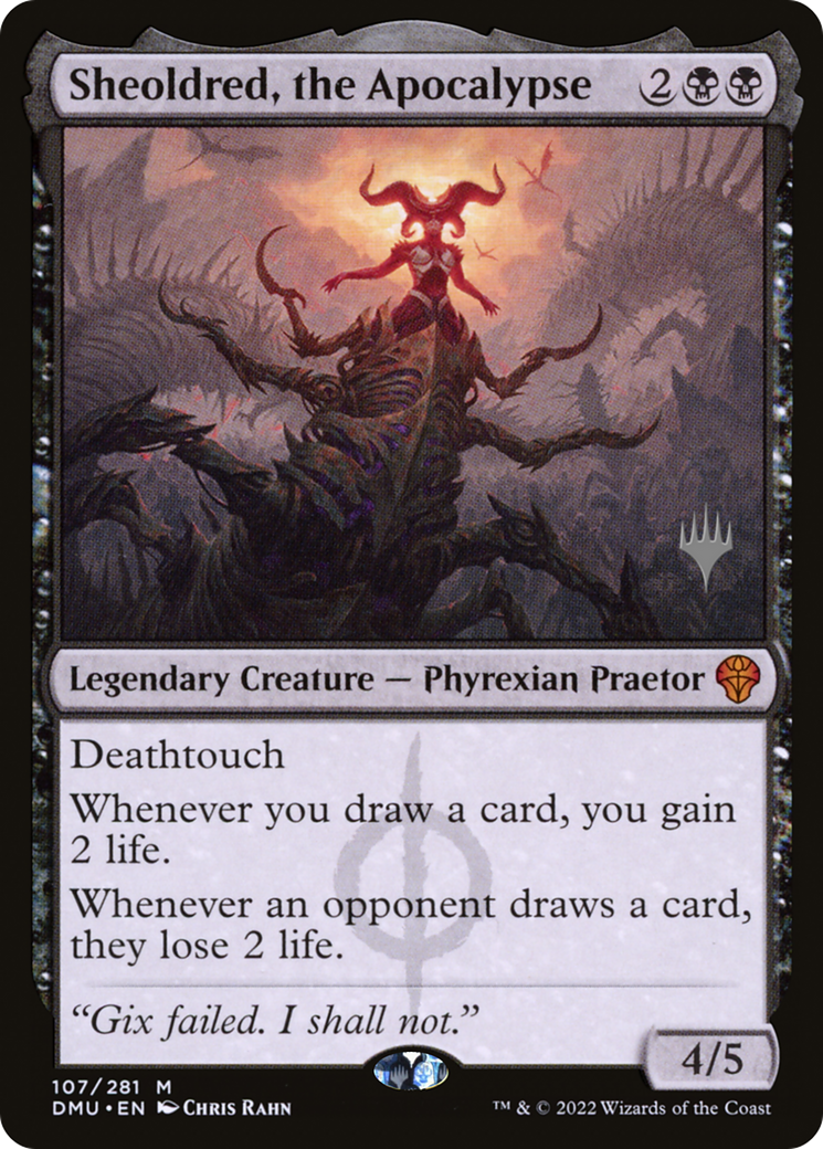 Sheoldred, the Apocalypse (PPDMU-107) - Dominaria United Promos Foil (Promo Pack)