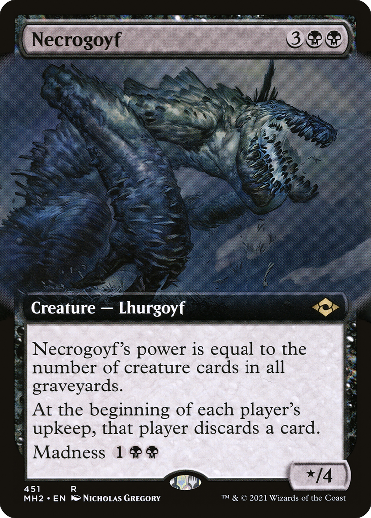 Necrogoyf (MH2-451) - Modern Horizons 2: (Extended Art) Foil