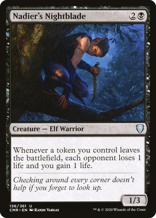 Nadier's Nightblade (CMR-136) - Commander Legends Foil