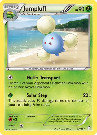 Jumpluff 005/114 - XY  Steam Siege Reverse Holofoil - Rare