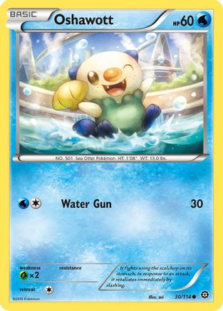 Oshawott 30/114 - Steam Siege Reverse Holofoil