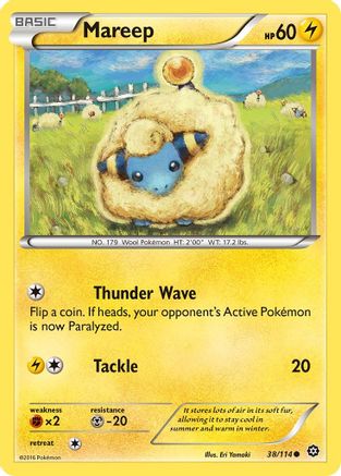 Mareep 38/114 - Steam Siege Reverse Holofoil