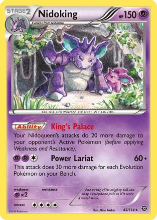 Nidoking 045/114 - XY  Steam Siege Reverse Holofoil - Rare