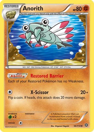 Anorith 056/114 - XY  Steam Siege Normal - Uncommon