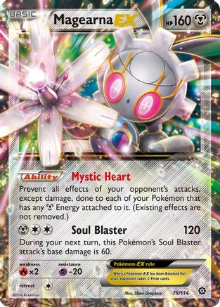 Magearna EX 075/114 - XY  Steam Siege Holofoil - Ultra Rare