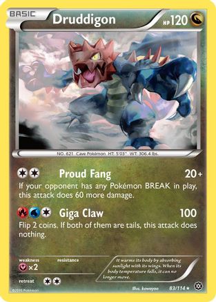 Druddigon 083/114 - XY  Steam Siege Reverse Holofoil - Rare