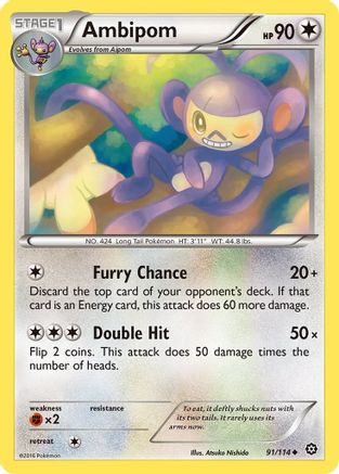 Ambipom 091 - XY  Steam Siege Normal - Uncommon