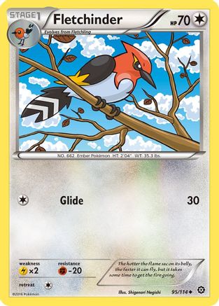 Fletchinder 095/114 - XY  Steam Siege Reverse Holofoil - Uncommon
