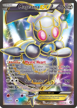 Magearna EX (Full Art) 110/114 - XY  Steam Siege Holofoil - Ultra Rare