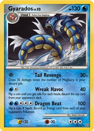 Gyarados - 19/100 (DP Stormfront) 19 - Deck Exclusives Holofoil