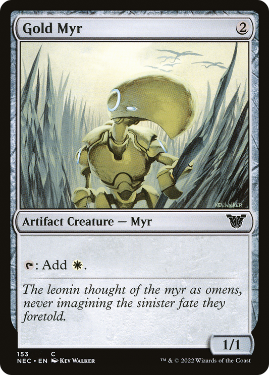 Gold Myr (NEC-153) - Neon Dynasty Commander