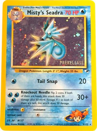 Misty's Seadra (Prerelease) - 009/132 - WoTC Promo Holofoil