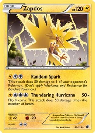 Zapdos - 46/113 (BW Legendary Treasures) 46 - Deck Exclusives