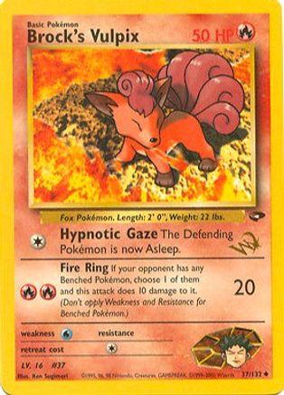 Brock's Vulpix [W Stamped] - 037/132 - WoTC Promo Normal - Promo