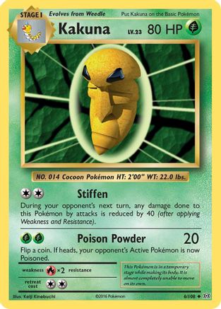 Kakuna - 006/108 - XY  Evolutions Normal