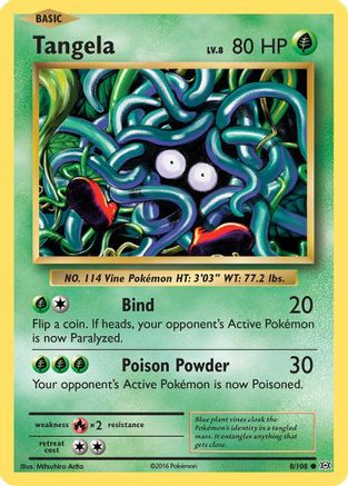 Tangela 008/108 - XY  Evolutions Reverse Holofoil - Common