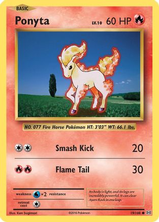 Ponyta 19/108 - Evolutions Reverse Holofoil