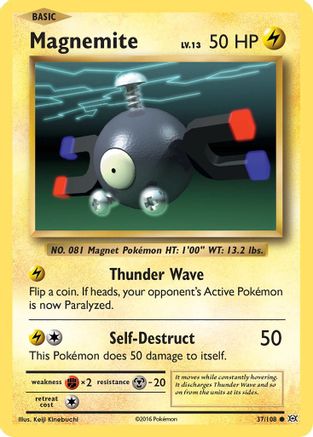 Magnemite 037/108 - XY  Evolutions Normal - Common