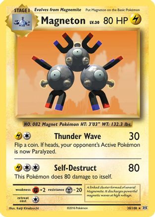 Magneton 038/108 - XY  Evolutions Reverse Holofoil - Holo Rare