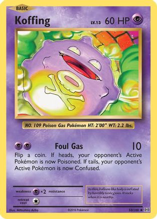 Koffing 50/108 - Evolutions Reverse Holofoil