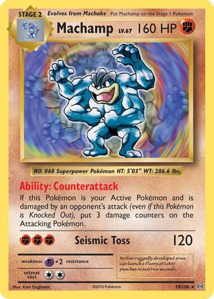 Machamp 059/108 - XY  Evolutions Holofoil - Holo Rare