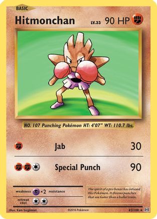 Hitmonchan 062/108 - XY  Evolutions Reverse Holofoil - Holo Rare