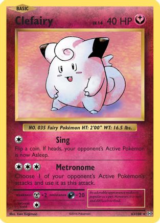 Clefairy 63/108 - Evolutions Reverse Holofoil