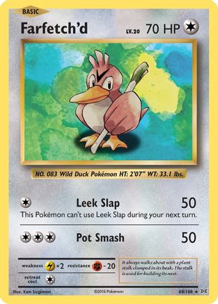 Farfetch'd 068/108 - XY  Evolutions Normal - Rare