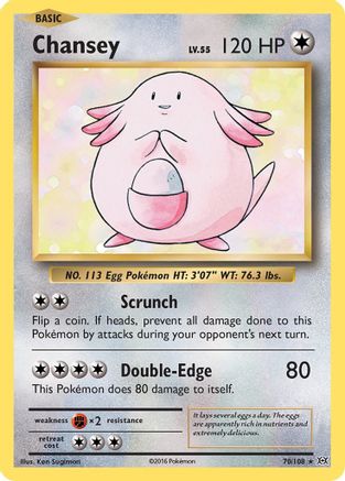 Chansey 070/108 - XY  Evolutions Reverse Holofoil - Holo Rare