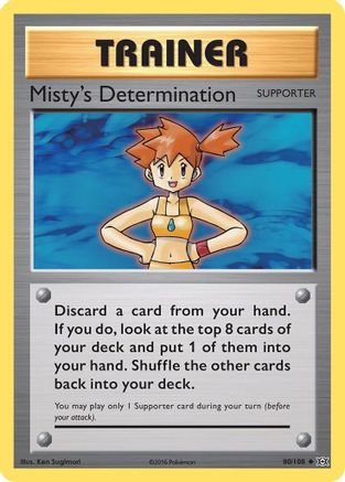 Misty's Determination 080/108 - XY  Evolutions Reverse Holofoil - Uncommon