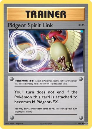 Pidgeot Spirit Link 081/108 - XY  Evolutions Reverse Holofoil - Uncommon
