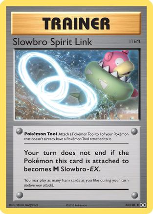 Slowbro Spirit Link - 086/108 - XY  Evolutions Reverse Holofoil