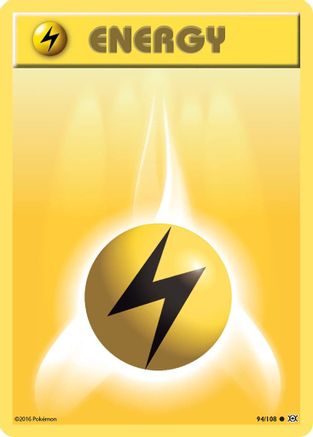 Lightning Energy 094/108 - XY  Evolutions Reverse Holofoil - Common