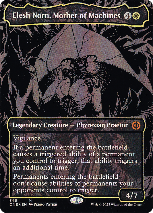 Elesh Norn, Mother of Machines (ONE-345) - Phyrexia: All Will Be One (Borderless) Foil