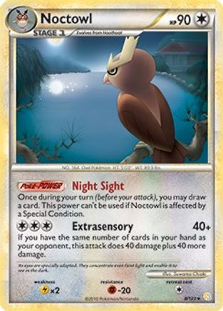 Noctowl - 8/123 (HeartGold & SoulSilver) 8 - Deck Exclusives