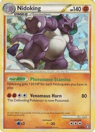 Nidoking - 6/102 (Cracked Ice Holo) 6 - Deck Exclusives Holofoil