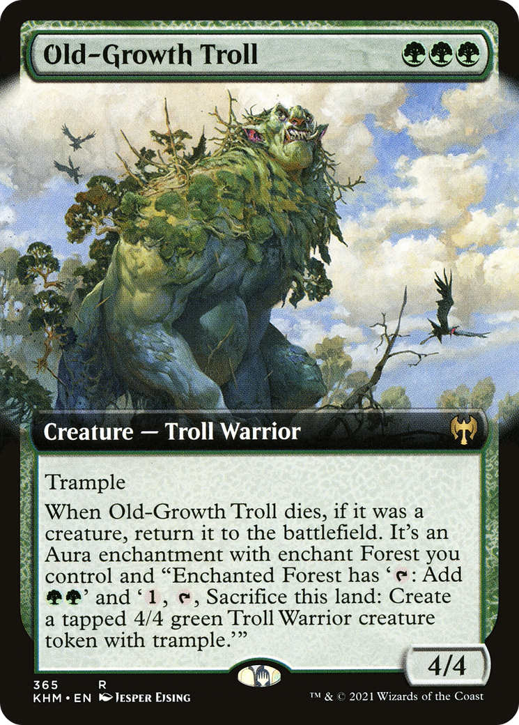 Old-Growth Troll (KHM-365) - Kaldheim: (Extended Art)